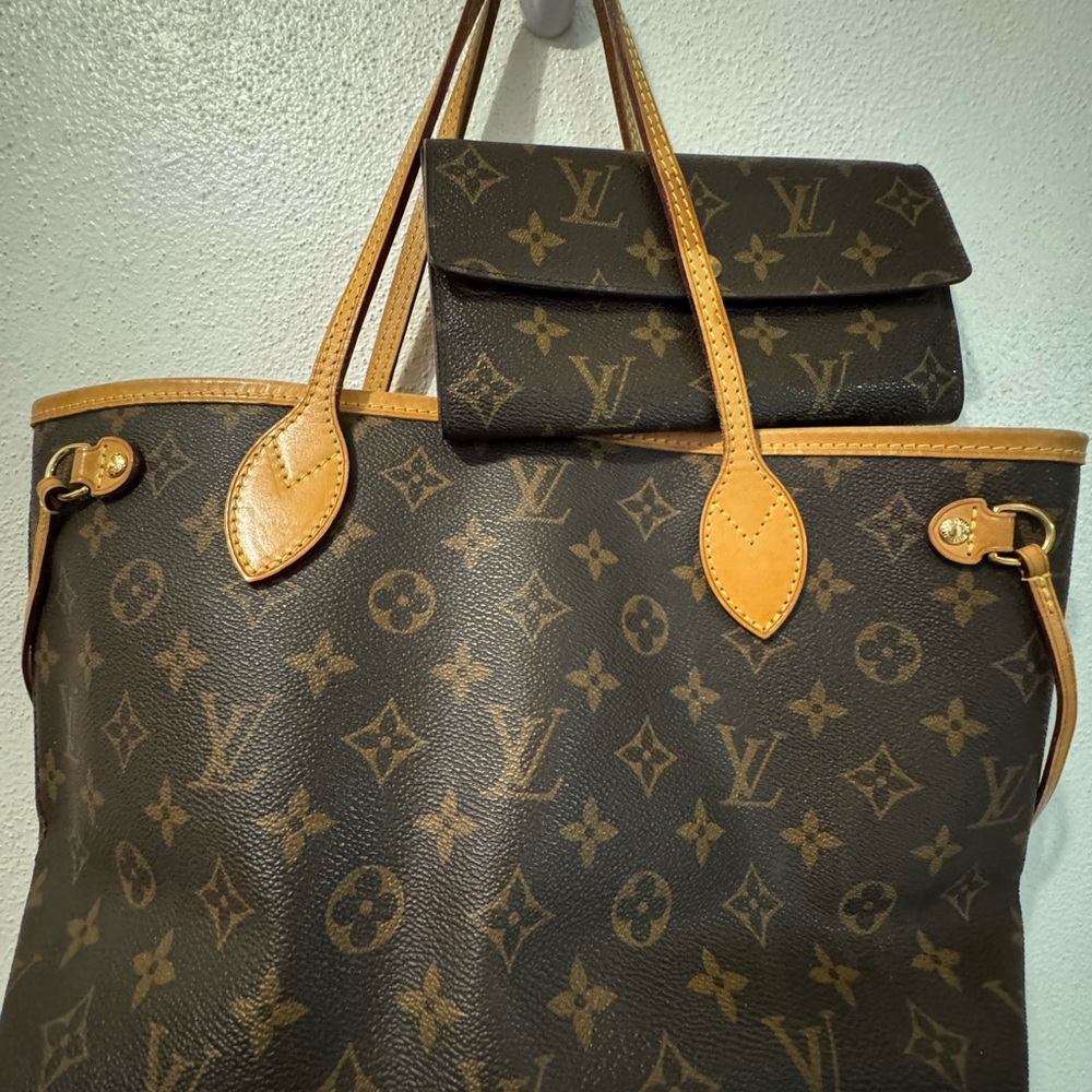 Louis Vuitton Dark Never full PM Monogram Tote and wallet